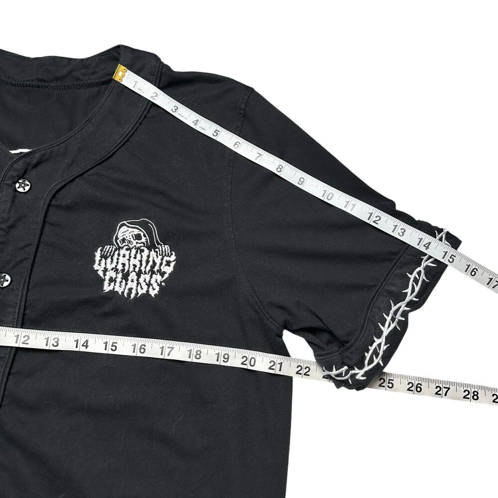 Lurking Class | Men | Sketchy Tank Lurker Black Embroidered Baseball Shirt | M-L - Picture 5 of 13